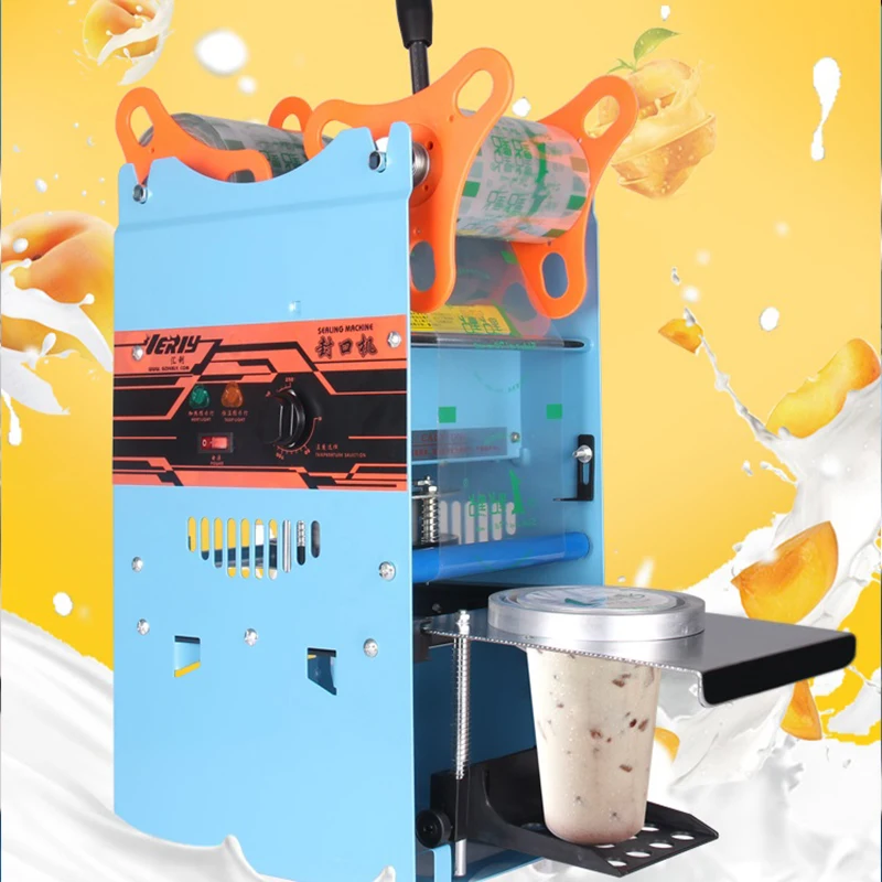 WY-802F Bubble tea machine Manual Cup sealing machine for 9.5cm cup 220V/50hz Cup sealer for Coffee/Bubble tea Sealing machine zhenxi 12000w inverter 50hz eu socket dc 12v 24v 48v to ac 220v 230v pure sine wave inverter off grid solar system solar car rv