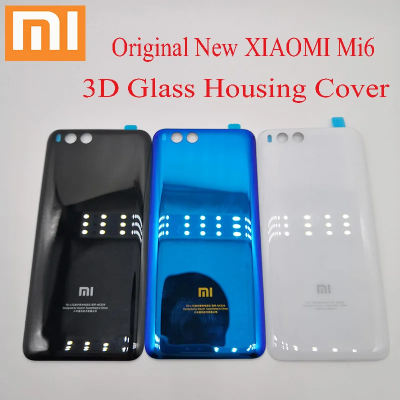 Оригинальный чехол xiaomi mi6 Mi6 задняя крышка для батареи 3D стеклянный корпус дверь