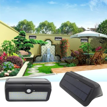 

950LM 46 LED Garden Light LED Solar Light Outdoor Wall Lighting lamp PIR Human Body Motion Sensor IP65 Waterproof Wall Lamp