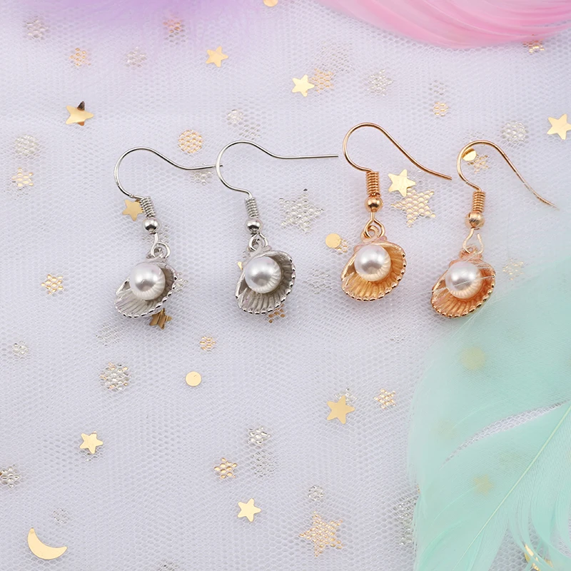 Trendy-Sea-Shell-Earrings-For-Women-Boho-Pearl-Seashell-Drop-Earrings-Tiny-Gold-Silver-Earings-Beach (3)