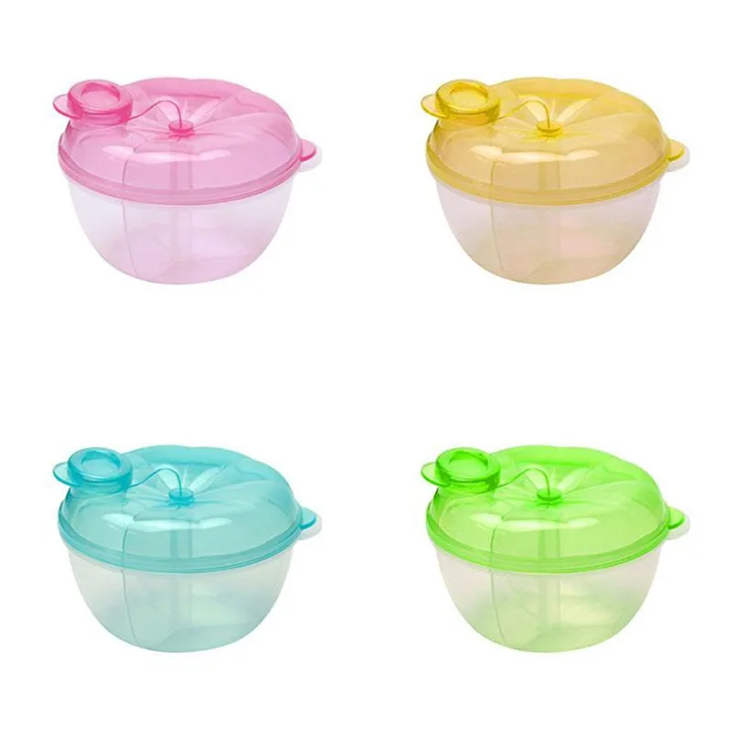Three-lattice Food box Portable Baby Infant Travel Milk Powder Dispenser Container Feeding Box mix container Food Storage