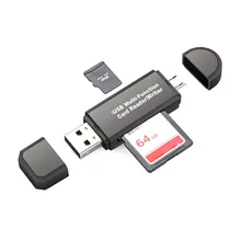 Все в одном считыватель карт памяти мини USB 2,0 OTG Micro SD/SDXC TF кард-ридер адаптер для ПК ноутбук компьютер черный
