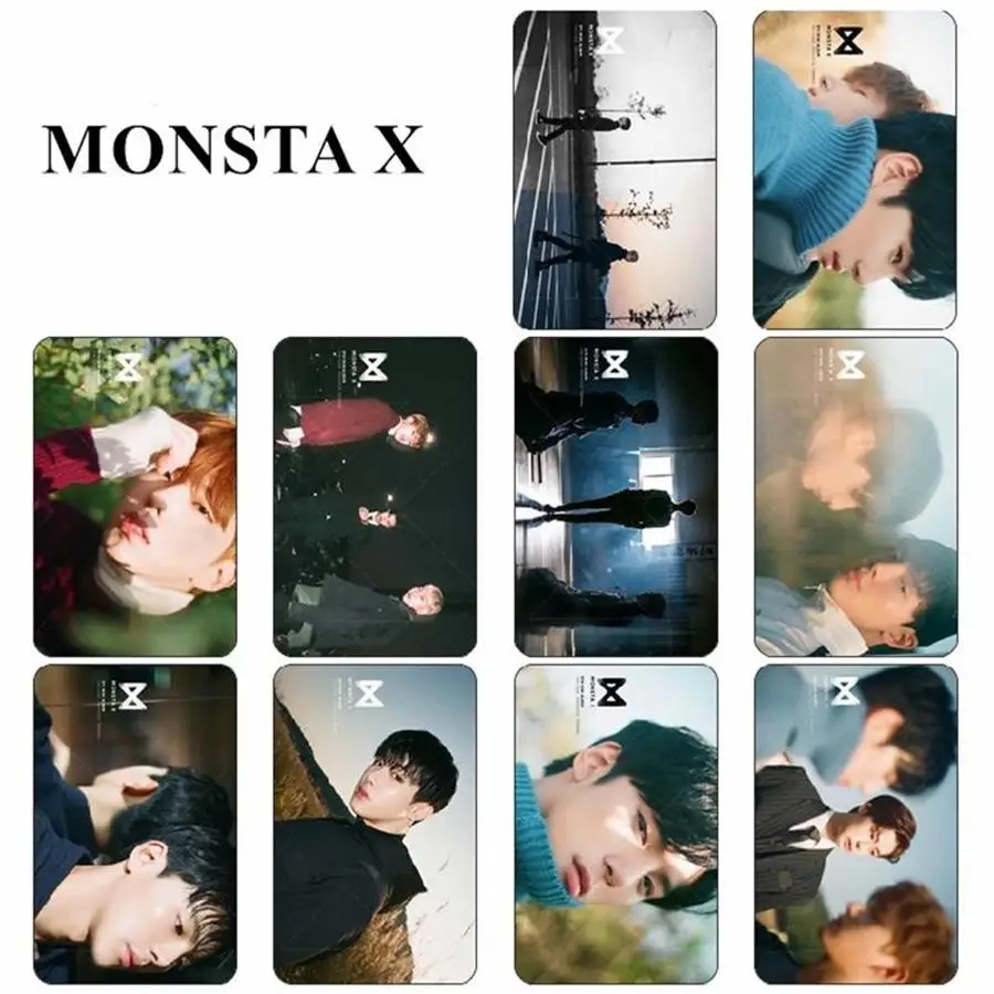 Kpop MONSTA X The Connect Album Sticky Photo Cards Новая мода HD Photo Card sticker 10 шт./компл - Цвет: Type 2