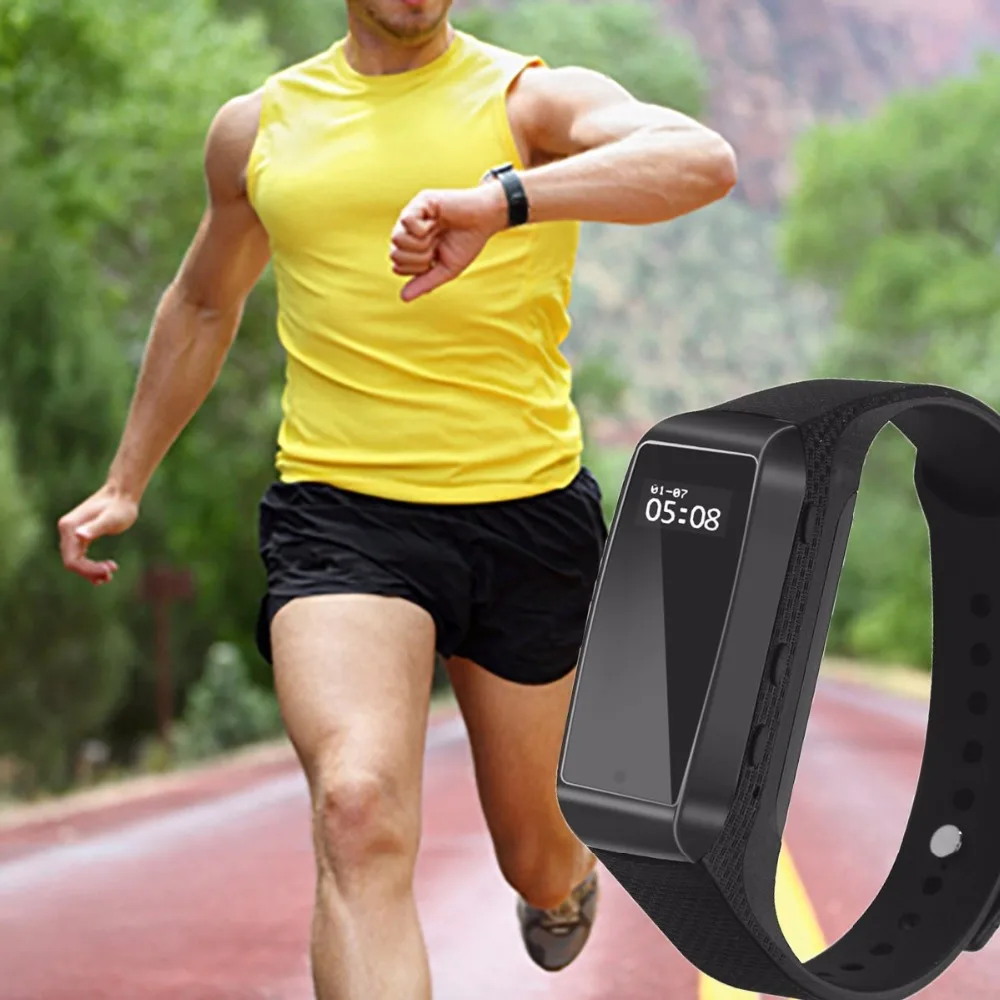 Fitness Track with Camera Bracelet function Outdoor Sport Digital Secret Cam Micro Mini Wearable Smart Watch Voice Sound Record