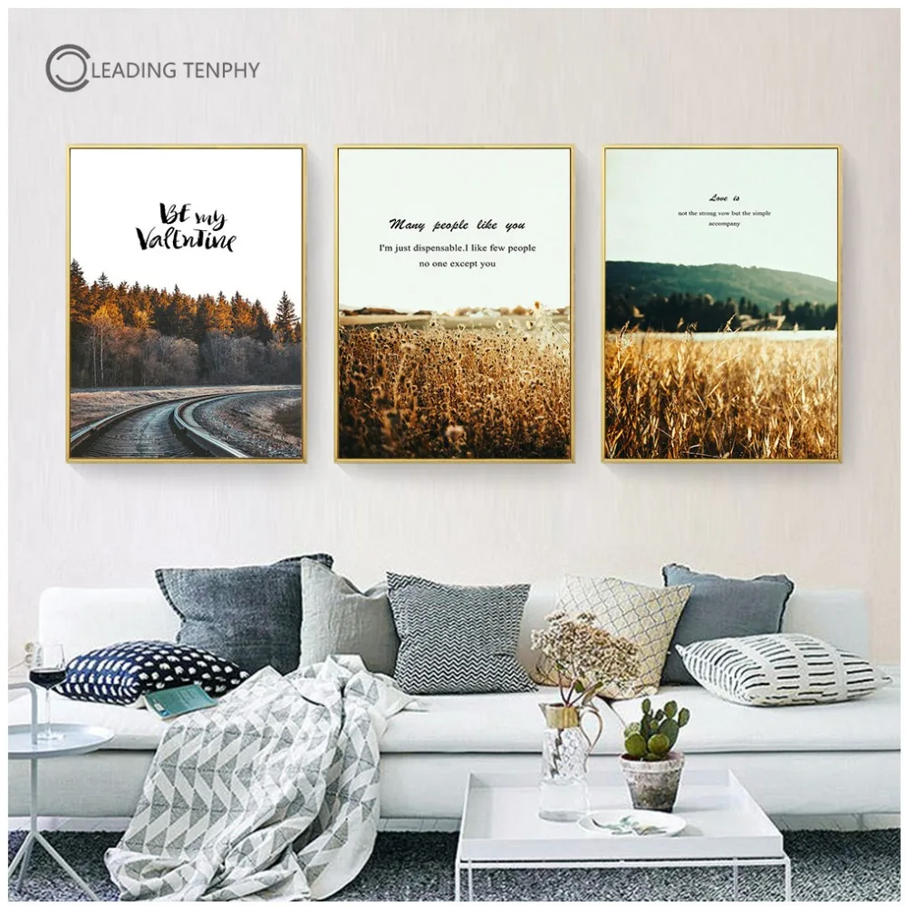 Nordic style poster Canvas Painting home decor art Prints Forest picture