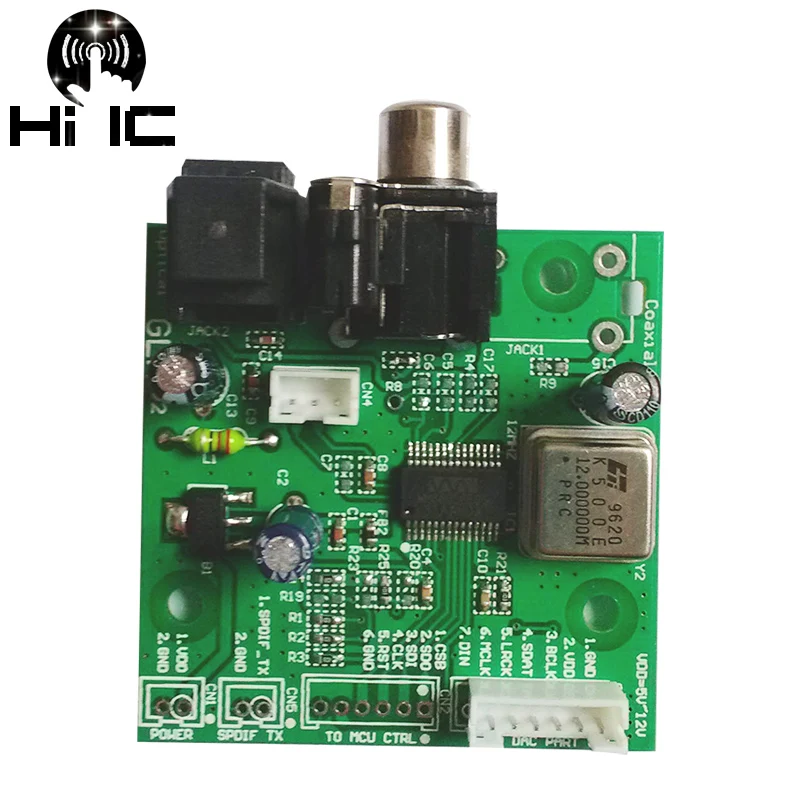 

SPDIF Coaxial Optical WM8805 Receive Board Conversion Board I2S Output Left justified Right-justified Coaxial Optical to I2S IIS