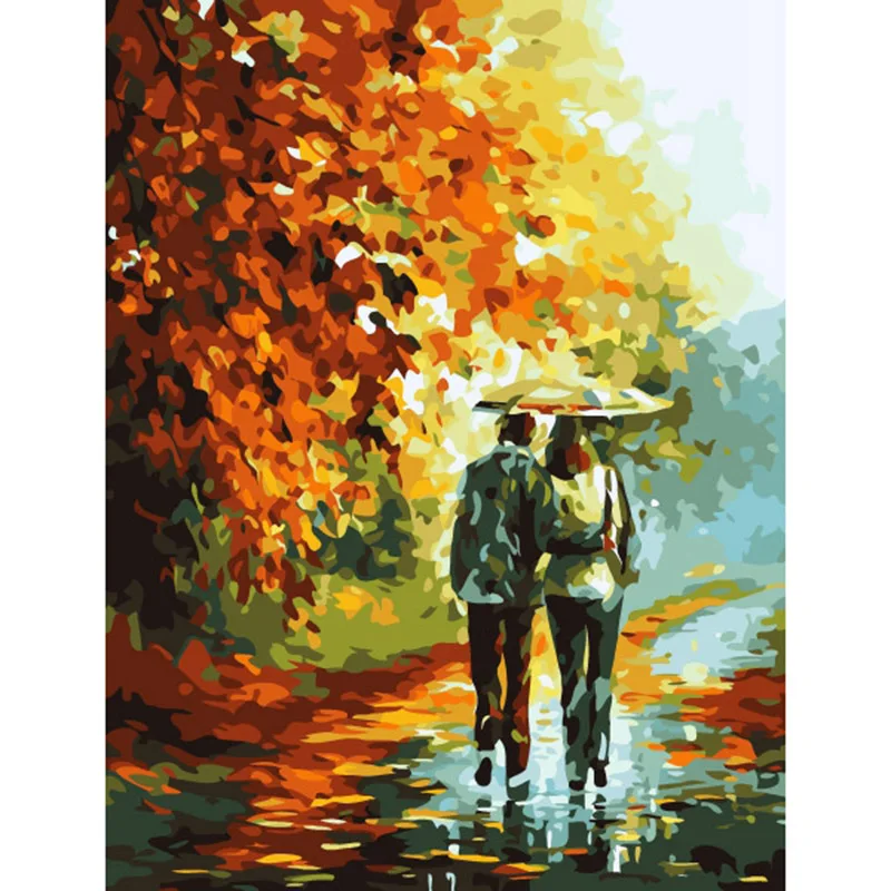 

Frameless Park Lover DIY Painting By Numbers Hand Painted Calligraphy Painting Home Wall Art Decor For Artwork