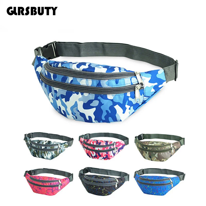 2019 mujeres Fanny Pack GLRSBUTY de los hombres de la moda de bolso de la cintura de viaje colorido Correa-teléfono bolsa cremallera bolsa de paquetes