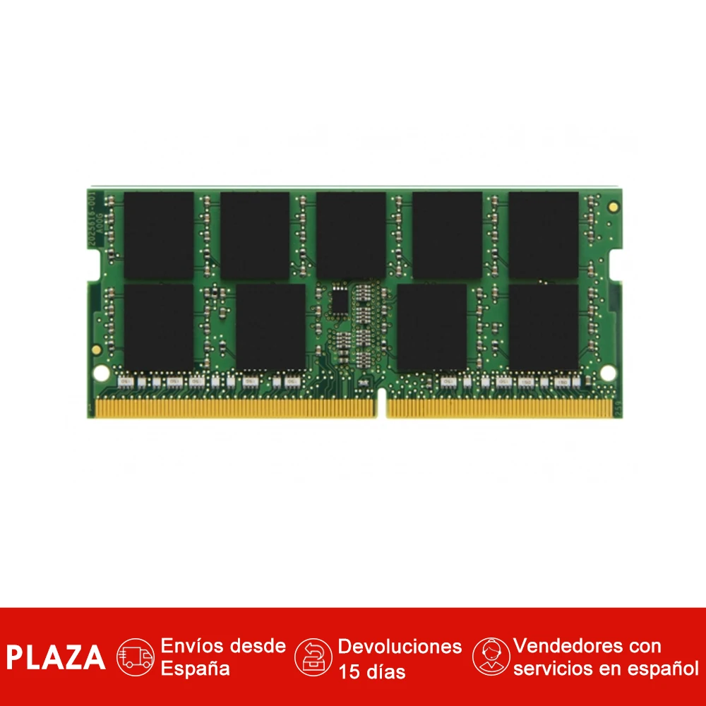 

Kingston Technology KCP424SS6/4, 4 GB, 1 x 4 GB, DDR4, 2400 MHz, 260-pin SO-DIMM, Negro, Verde