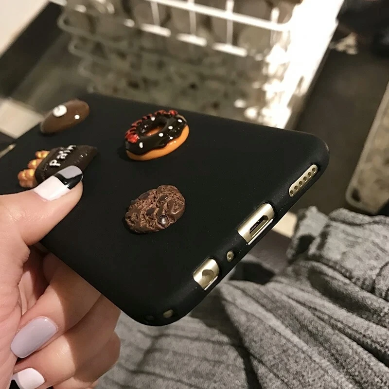 Axbety Kawaii DIY Cartoon Case For Samsung Galaxy A6 Plus S8 2018 S6 S7 S8 S9Plus Bunny Cony Bear Brown Soft Cover with Lanyard