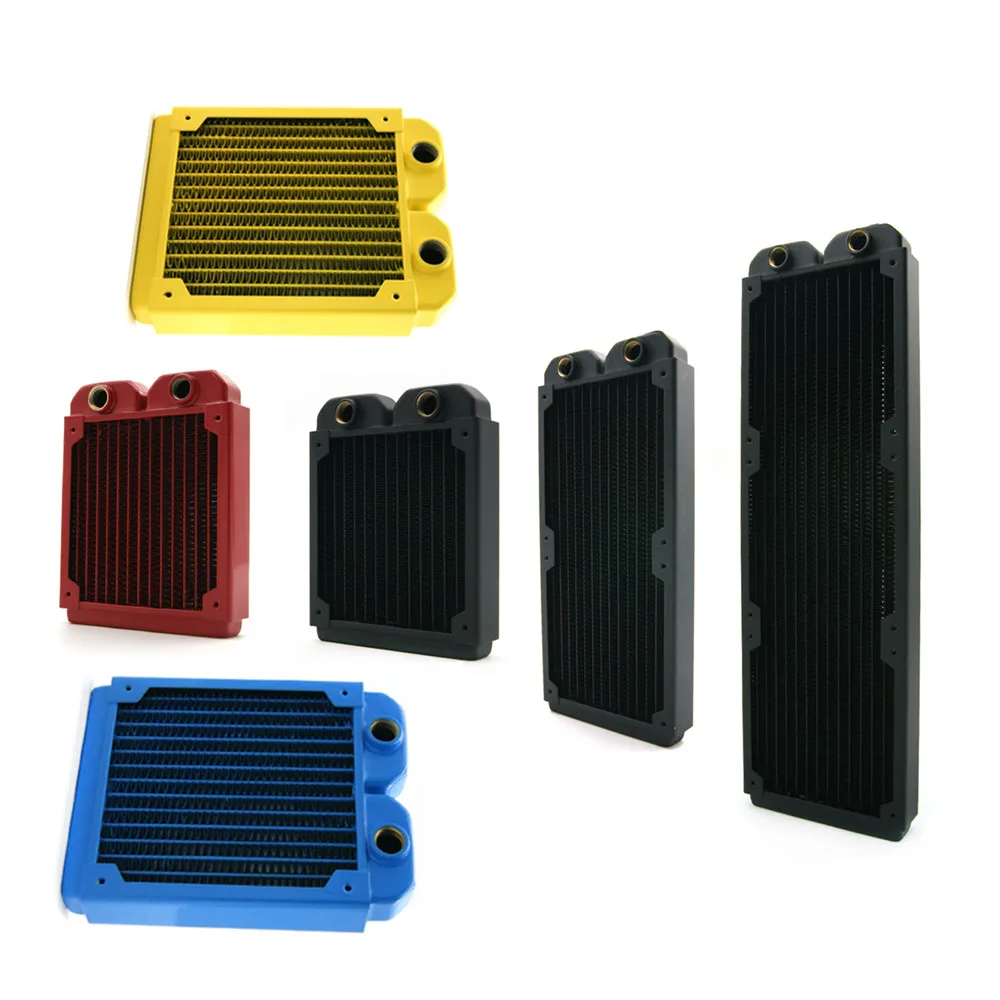 

Computer Radiator Water Cooling Row 120mm 240mm 360mm Heatsink Cold Row 28mm Thick Copper For 120mm Fans