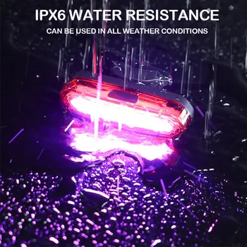 

Car door projector lights LED Mountain Bike USB Charging Waterproof Safety Taillight Night Riding Day Wolf Star Warning Lights