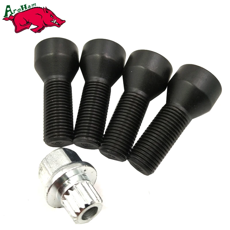 Aroham 1 Set 36136786419 High Quality NEW Wheel Lock Set Black Lug
