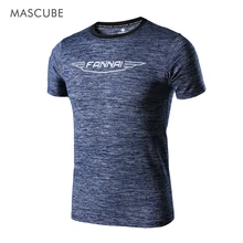 Mascube Для мужчин Летние Спорт на открытом воздухе Футболки дышащий хлопок короткий рукав круглый Средства ухода за кожей Шеи Бег футболка без рукавов Футболки для девочек