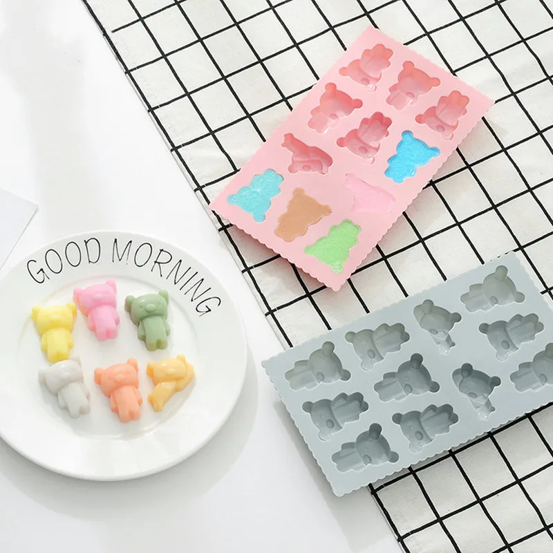 

Silicone Rilakkuma KUMA Bear Ice Cube Ice Box Chocolate Molds Jelly Molds Candy Cake Mould Bakeware