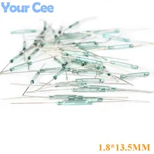 20 шт геркон датчик 1,8x13,5 мм нормально открытый контакт электронный DIY комплект нет