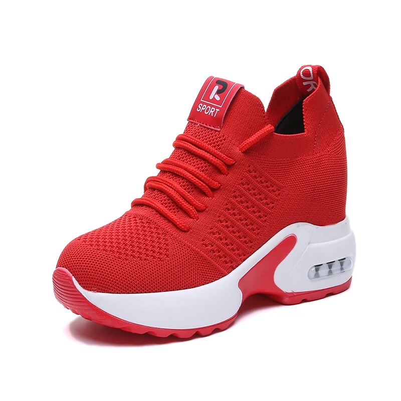 US $20.75 New Women Summer Mesh Platform Sneakers Trainers White Shoes 95cm High Heels Wedges Outdoor Shoes Breathable Casual Shoes Woman