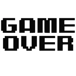 14.6*6.5 см Game over модные WordArt стайлинга автомобилей Наклейки творческий автомобиль Средства ухода за кожей наклейка Интимные аксессуары