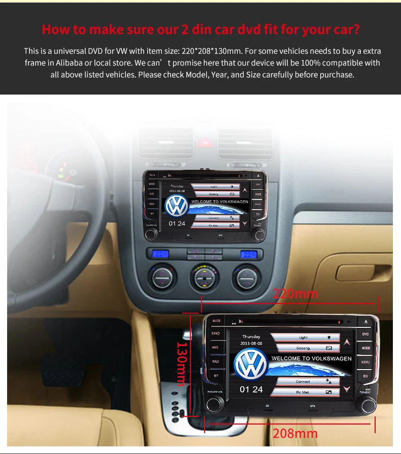 Perfect Wince Car DVD Player GPS Navigation Two Din 7 Inch For Volkswagen VW Skoda POLO PASSAT B6 CC TIGUAN GOLF 5 Fabia support 1080p 10