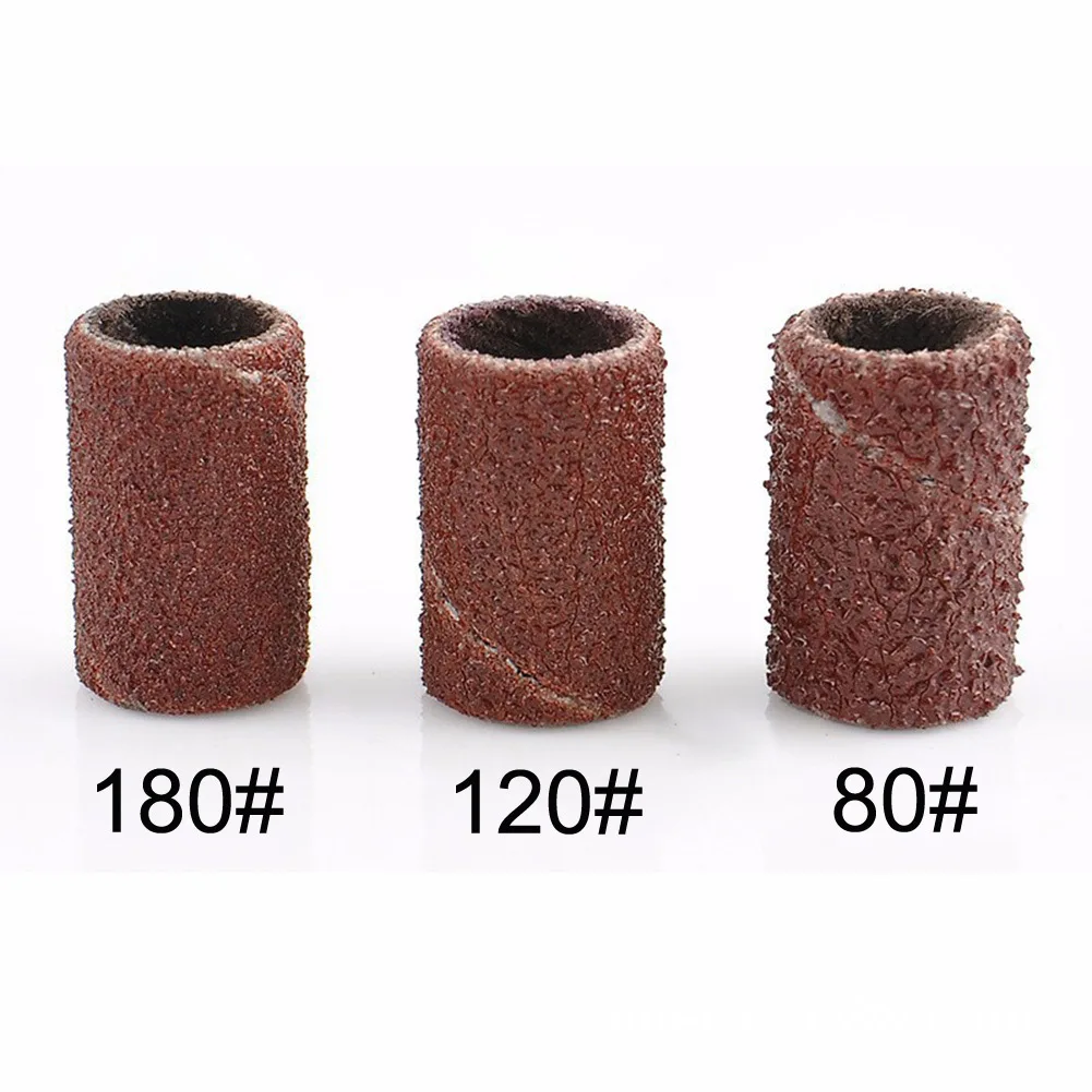 

100Pcs/Set Nail Sanding Ring Grinding Head Polisher Essential Supplies Sand Circle Manicure Tool Best For Nail Art