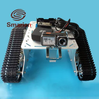 

Official smarian RC WiFi Video Robot Tank Car Chassis Remote Control by Android/ios APP RC Track T300 From NodeMCU ESP8266 Kit