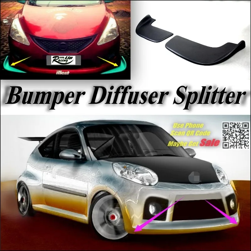 Splitter Diffuser Bumper Canard Lip For Citroen C1 2005~2016