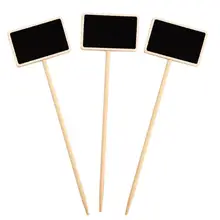 Мини Деревянные меловая доска креативные теги в виде Школьной Доски садовые цветы и растения метки украшения для дома LX7338