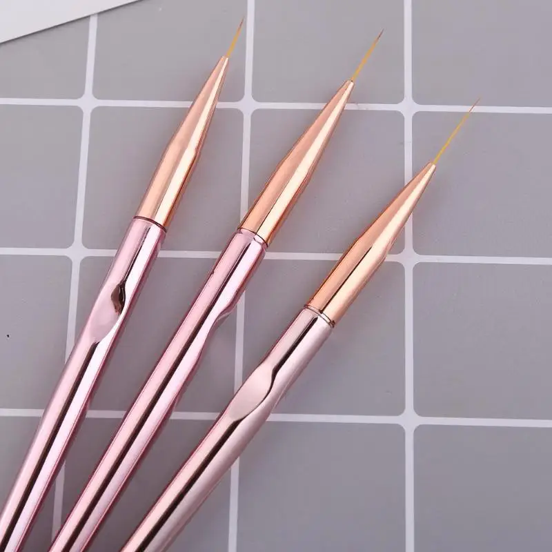 3 шт./компл. инструменты для ногтей кисть для ногтей гальванический розовый для дизайна ногтей набор ручек живопись цветы дизайн ногтей инструмент окраска гелем ручка