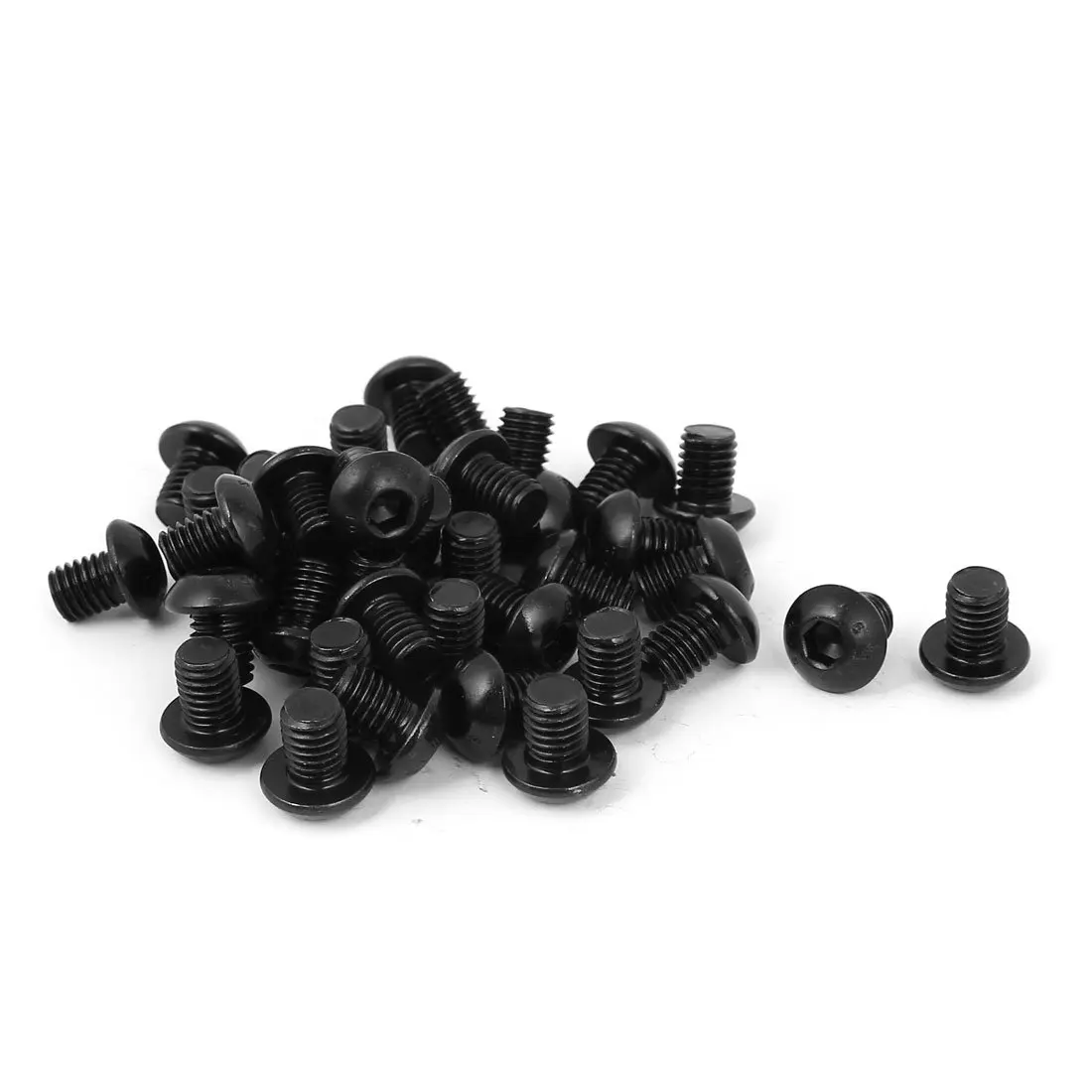 

M8x10mm Button Head Hex Socket Cap Screw Bolt Black 40pcs