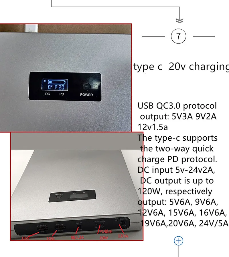 Блок питания для ноутбука корпус коробка usb быстрое зарядное устройство QC3.0 diy