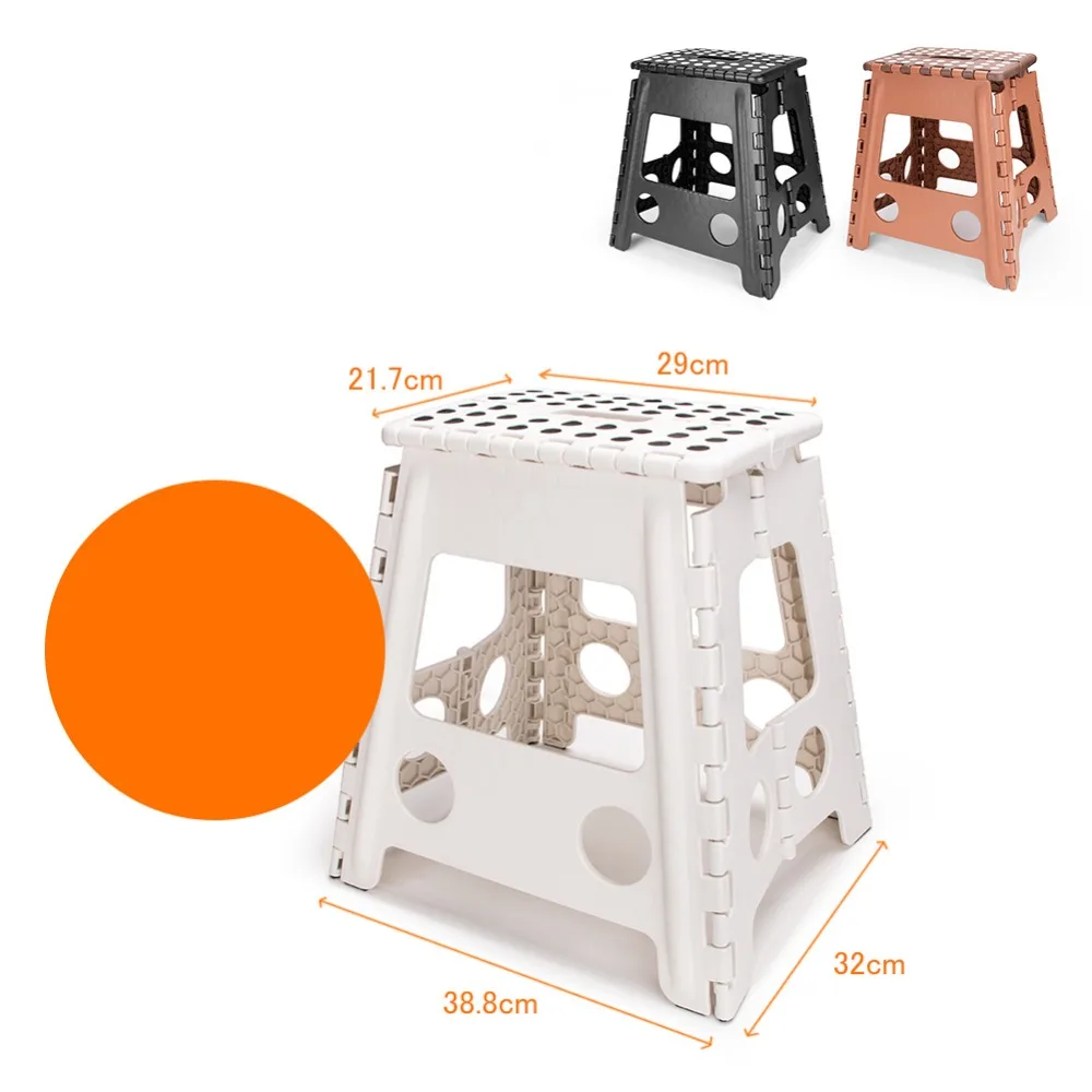 Живой пластиковый складной табурет 15 дюймов Высота Премиум складной табурет для детей и взрослых кухня сад ванная комната шаговый табурет