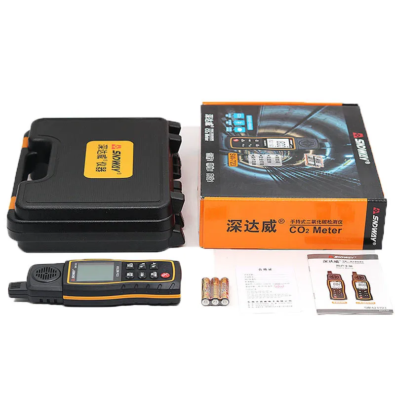  SNDWAY SW723 Portable Co2 ppm meters carbon dioxide detector Co2 air monitor multi gas analyzer 0-9