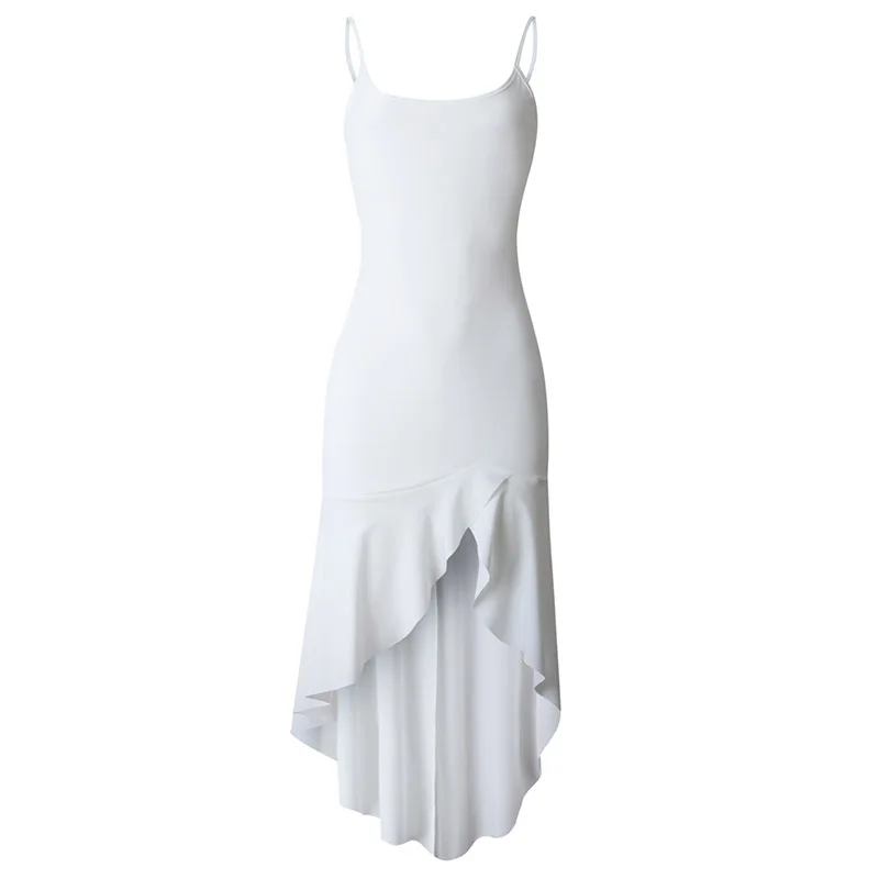 Forefair Spaghetti Strap Ruffle Party Dress Summer Women (8)