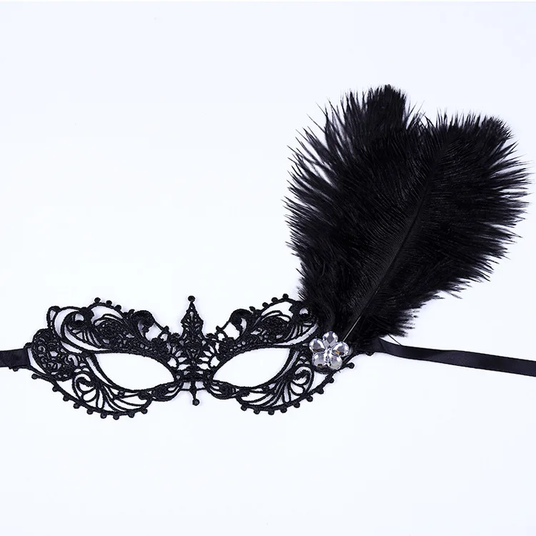 

Lace feather Mask Women Girl Spree Cosplay Masquerade Dance Bar Carnival Party Show Half Face Mask Orgy Halloween Black Eye Mask