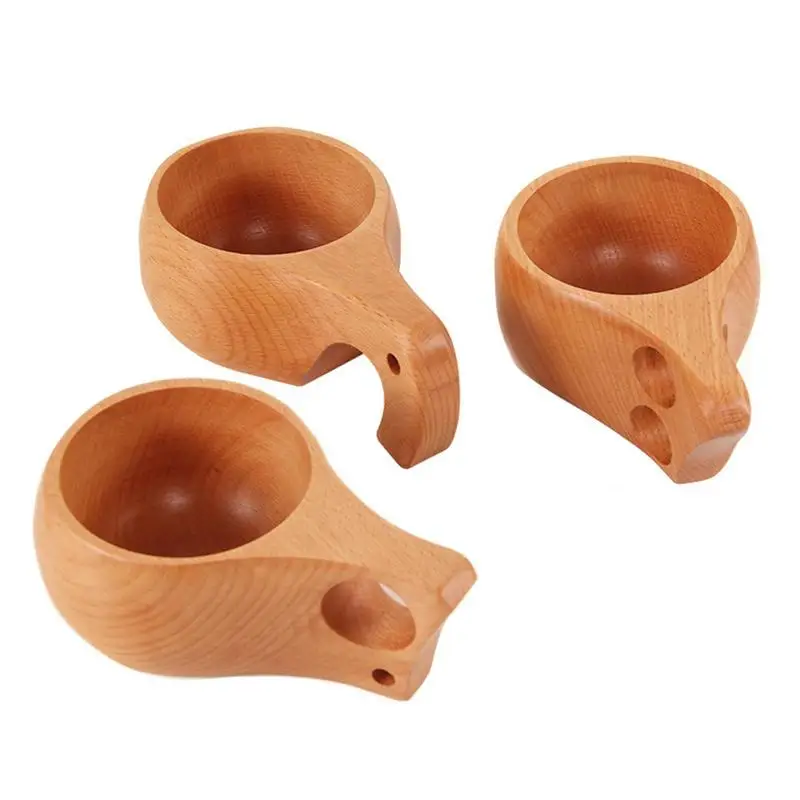

Elm Hand Cup Coffee Cup Finland Kuksa Wooden Cup Travel Portable Cup Home Decoration Gifts Natural Wood Grain Teacup