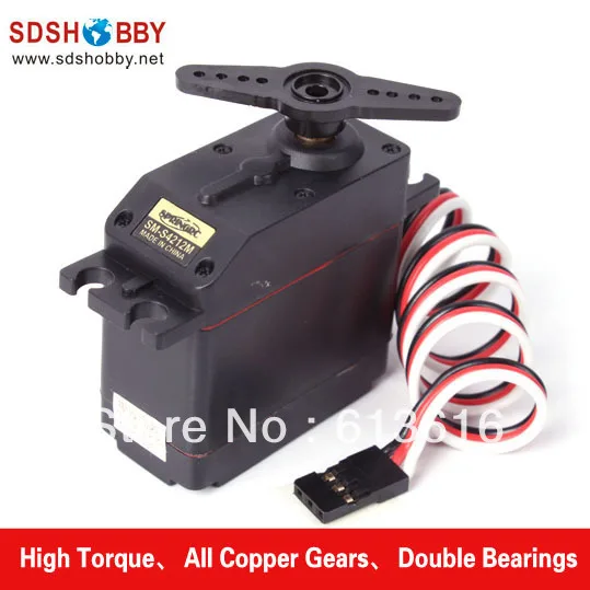 

Spring RC Digital Servo SM-S4212M 12.8kg/63g W/ Double Bearings and Metal Gears for Futaba 25T Servo Arm