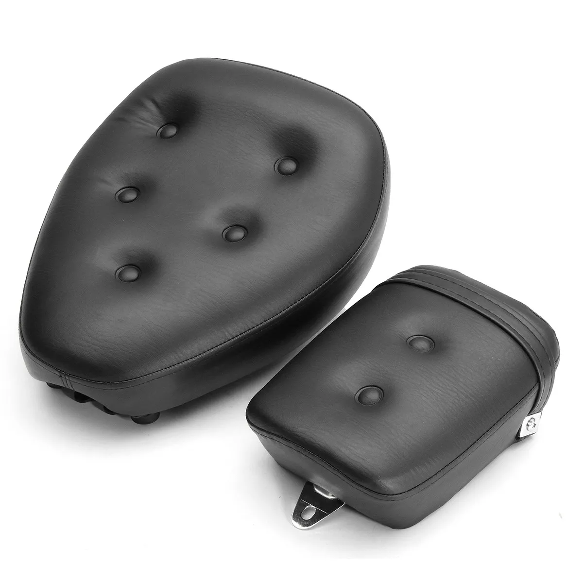 Motorcycle Seat Backrest Passenger PU Leather Front Rear Motorcycle