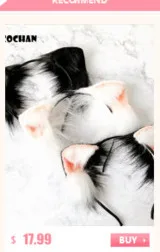 Ручная работа, аниме Neko, 3 цвета, Реалистичная Меховая повязка на голову с кошачьими ушками, косплей, Аниме Костюм, Хэллоуин, день рождения, аксессуары для волос