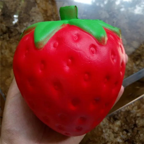Big Jumbo Juicy Squishy Strawberry Fake Artificial Food Fruit Memory Foam Venting toys - Buyer Show 16