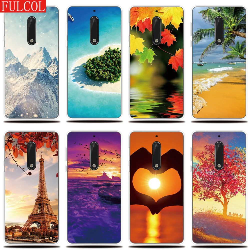

Silicone Case For Nokia 1 2 3 5 6 7 8 X5 X6 X7 Cover Sunset Beach Scenery For Nokia 2.1 3.1 5.1 6.1 7.1 8.1 Plus Phone Case