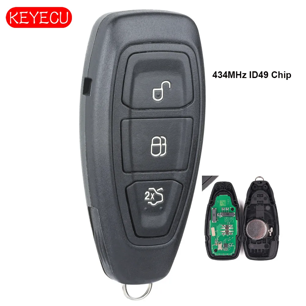 

Keyecu Smart Remote Key 3B 434MHz ID49 PCF7953 Chip for Ford Focus C-Max Focus Grand C-Max Mondeo 2014-2018