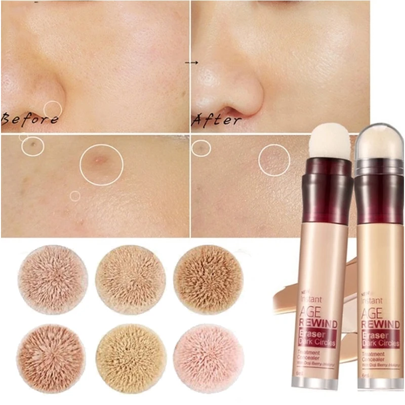 

Face Liquid Foundation Concealer Pen Natural Lasting Dark Circles Corrector Contour Stick Cover Ance Spot Makeup