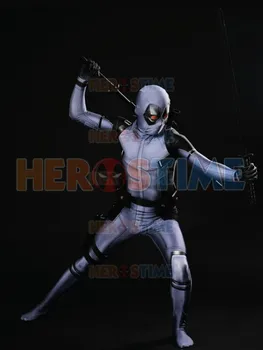 

X-Force Deadpool Costume Grey Deadpool Cosplay Party Suit Halloween Superhero Zentai Bodysuit For Men