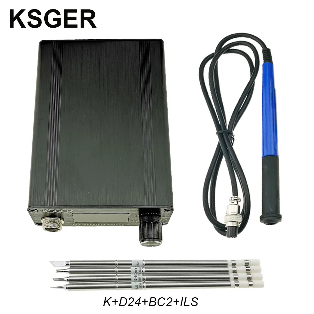 KSGER T12 русская паяльная станция STM32 OLED T12 паяльник советы FX9501 ручка сварочные инструменты Алюминиевый сплав чехол DIY наборы - Цвет: SET 4