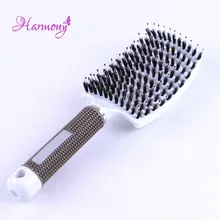 1pcs Anti-static Heat Curved Vent Comb Barber Salon Hair Styling Boar Bristle Brush Best For Detangling All Hair Types 1pcs Anti-static Heat Curved Vent Comb Barber Salon Hair Styling Boar Bristle Brush Best For Detangling All Hair Types