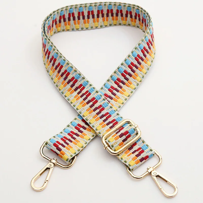 Nylon Belt Bag Straps Rainbow Obag Accessories Adjustable Wide Strap for Women Shoulder Messenger Bags Obag Handle Handbag Strap