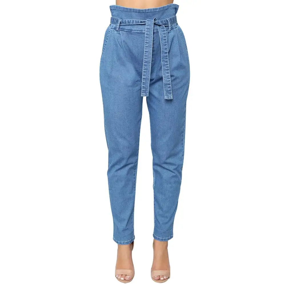 elastic blue jeans