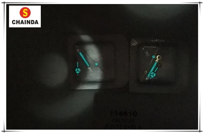 Универсальные светящиеся стрелки для Rlx Sub морские часы Золотой/Серебряный Калибр 1530 1570 3035 3135 16600 16660 16800