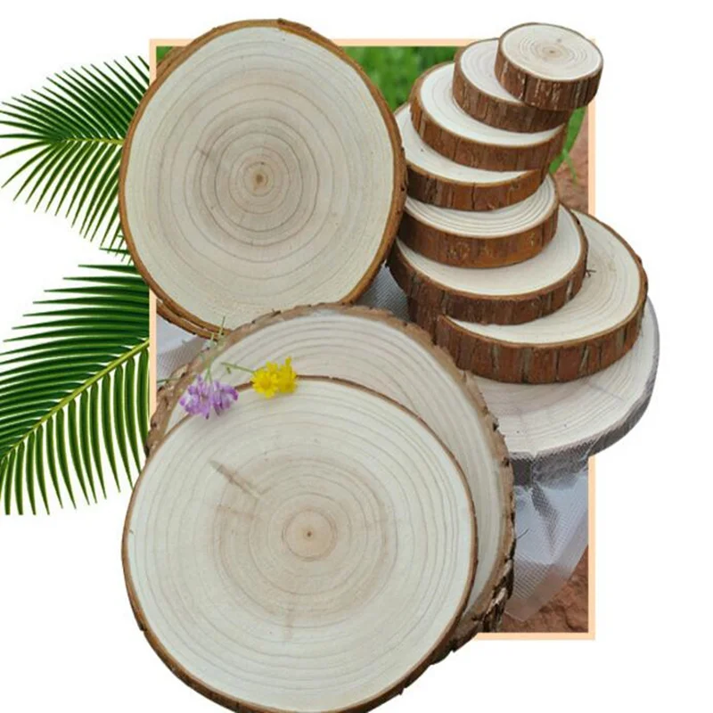 Wedding decoration round wood chips solid wood chrysanthemum chips