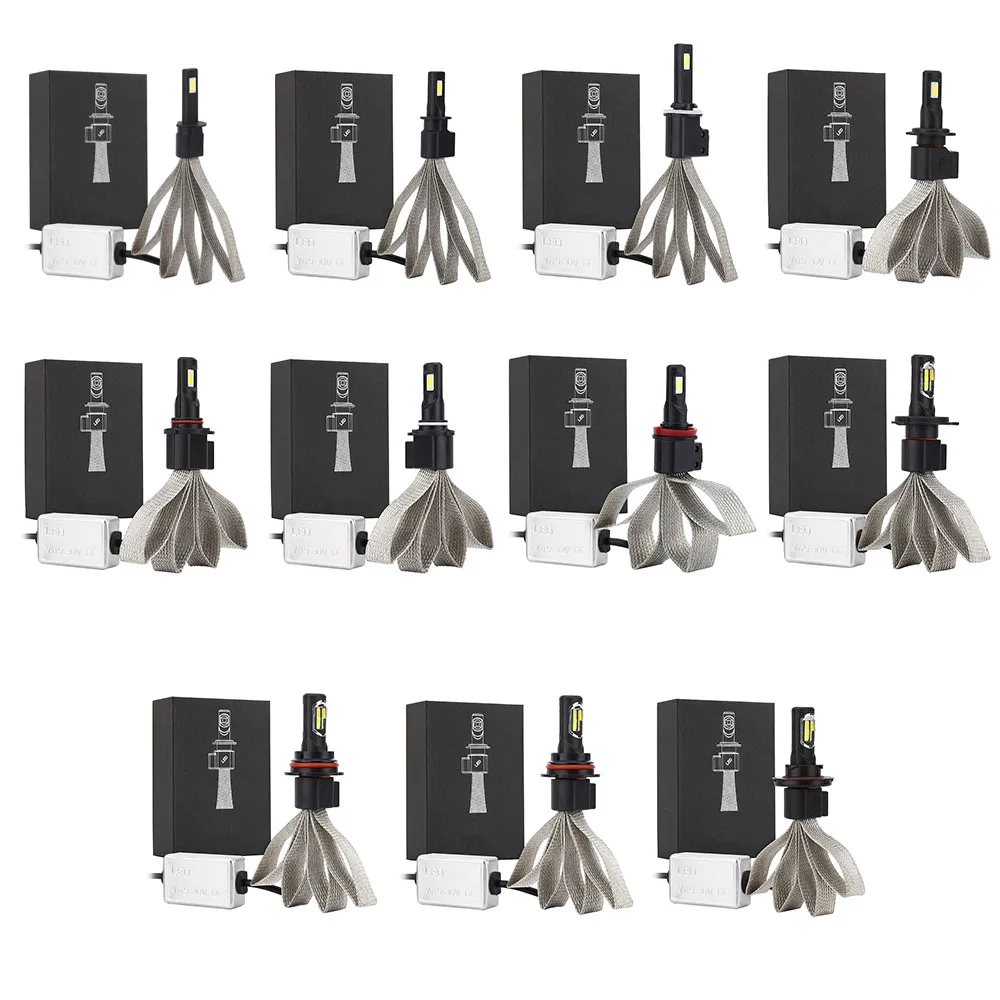 

S7 Car Headlight Bulbs LED H1 H3 H7 H11 880 9005/HB3 9006/HB4 H4 12V 55W 6000K 12000LM/Pair Lamp Auto Bulb Light